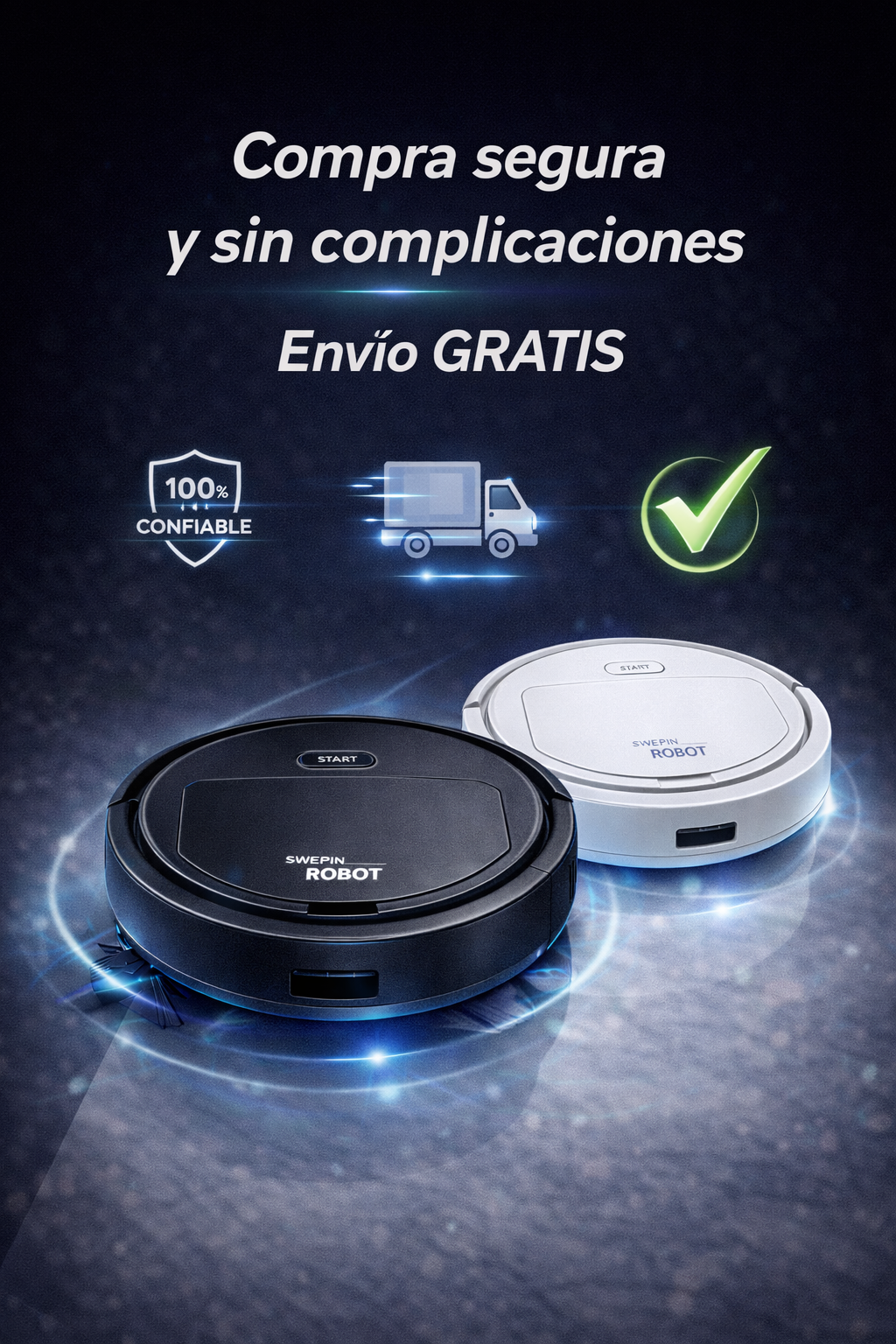 ASPIRADORA ROBOT INTELIGENTE 3 EN 1