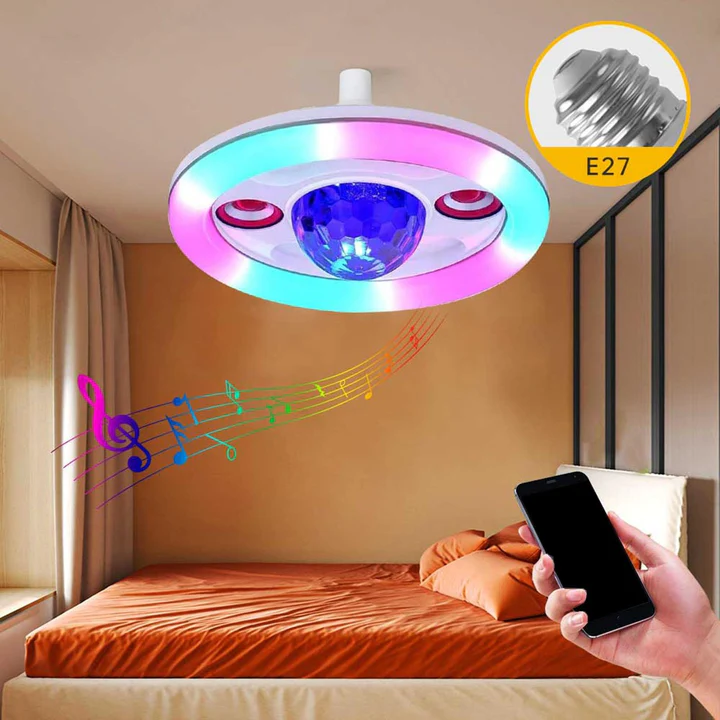 🎶FOCO INTELIGENTE 4 EN 1 - DOBLE PARLANTE BLUETOOTH🔉